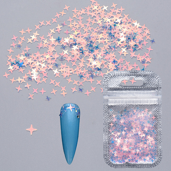 PandaHall Shining Nail Art Glitter, Manicure Sequins, DIY Sparkly Paillette Tips Nail, Star, Pink, 4x4x0.2mm, about 2g/bag Plastic Star Pink
PandaHall Shining Nail Art Glitter, Manicure Sequins, DIY Sparkly Paillette Tips Nail, Star, Pink, 4x4x0.2mm, about 2g/bag Plastic Star Pink