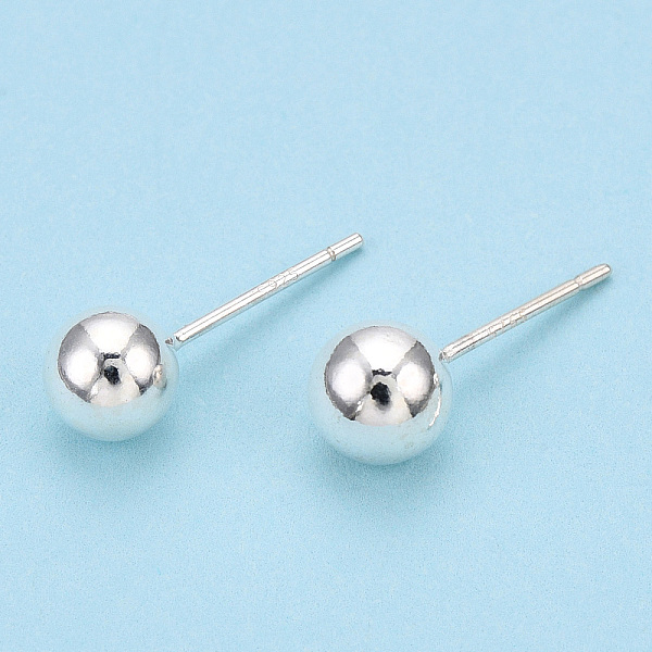 PandaHall 925 Sterling Silver Round Ball Stud Earrings, Silver, 6mm, Pin: 0.8mm Sterling Silver
PandaHall 925 Sterling Silver Round Ball Stud Earrings, Silver, 6mm, Pin: 0.8mm Sterling Silver