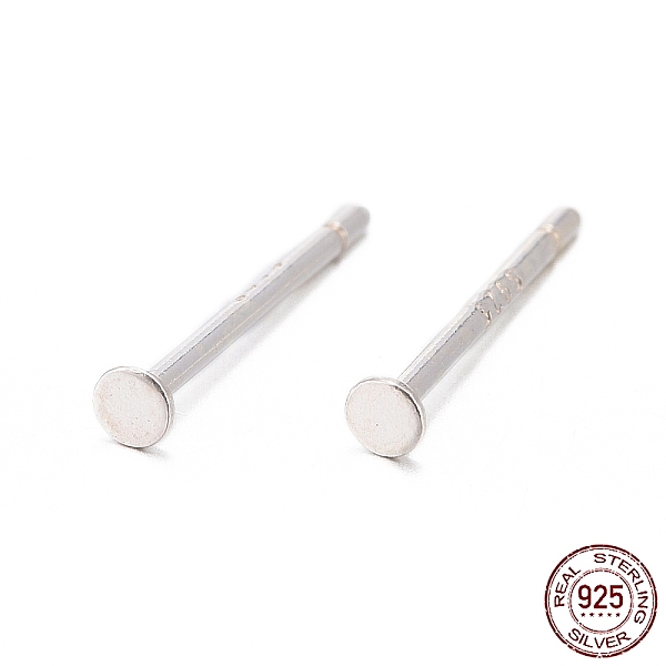 PandaHall 925 Sterling Silver Flat Pad Stud Earring Findings, Earring Posts with 925 Stamp, Silver, tray: 2mm, 11.5mm, Pin: 0.8mm Sterling...
PandaHall 925 Sterling Silver Flat Pad Stud Earring Findings, Earring Posts with 925 Stamp, Silver, tray: 2mm, 11.5mm, Pin: 0.8mm Sterling...