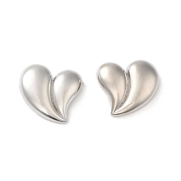 PandaHall Rack Plating Brass Stud Earrings, Heart, Platinum, 24.5x28mm Brass Heart
PandaHall Rack Plating Brass Stud Earrings, Heart, Platinum, 24.5x28mm Brass Heart