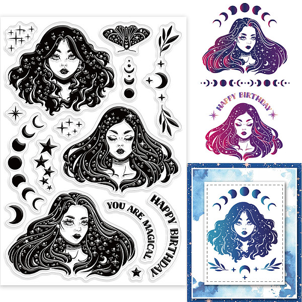PandaHall GLOBLELAND Magical Lady Clear Stamp for Card Making Decorative Astrology Magic Dreamy Occult Transparent Silicone Stamps for DIY...
PandaHall GLOBLELAND Magical Lady Clear Stamp for Card Making Decorative Astrology Magic Dreamy Occult Transparent Silicone Stamps for DIY...