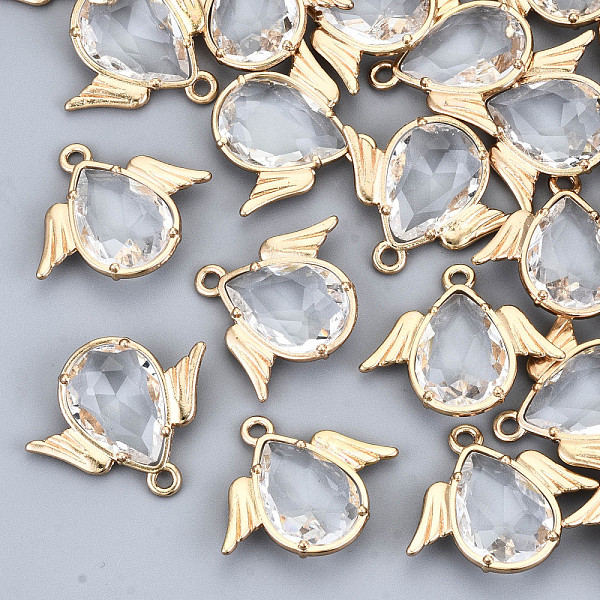 PandaHall Faceted Glass Pendants, with Eco-Friendly Alloy Findings, Cadmium Free & Nickel Free & Lead Free, Angel, Light Gold, Clear...
PandaHall Faceted Glass Pendants, with Eco-Friendly Alloy Findings, Cadmium Free & Nickel Free & Lead Free, Angel, Light Gold, Clear...