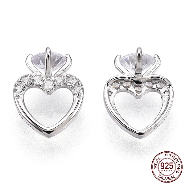 PandaHall Rhodium Plated 925 Sterling Silver Micro Pave Cubic Zirconia Charms, with S925 Stamp, Heart Charms, Nickel Free, Real Platinum..., Clear
PandaHall Rhodium Plated 925 Sterling Silver Micro Pave Cubic Zirconia Charms, with S925 Stamp, Heart Charms, Nickel Free, Real Platinum..., Clear