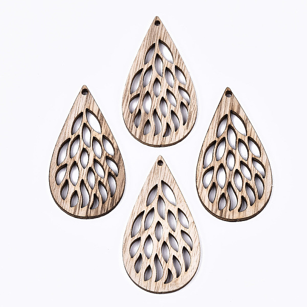 PandaHall Unfinished Hollow Wood Big Pendants, Laser Cut Wood Shapes, Teardrop, Antique White, 57~58x31x2.5mm, Hole: 2mm Wood Teardrop
PandaHall Unfinished Hollow Wood Big Pendants, Laser Cut Wood Shapes, Teardrop, Antique White, 57~58x31x2.5mm, Hole: 2mm Wood Teardrop