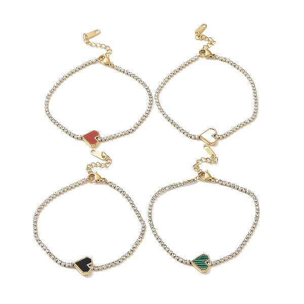 PandaHall Vacuum Plating 304 Stainless Steel Heart Link Bracelet, with Rhinestone Cup Chains, Acrylic/Synthetic Malachite/Shell, Mixed Color..., Multicolor
PandaHall Vacuum Plating 304 Stainless Steel Heart Link Bracelet, with Rhinestone Cup Chains, Acrylic/Synthetic Malachite/Shell, Mixed Color..., Multicolor