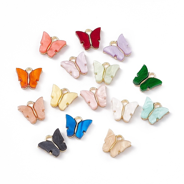PandaHall Acrylic Charms, with Light Gold Tone Alloy Finding, Butterfly Charm, Mixed Color, 13x14x3mm, Hole: 2mm Alloy+Acrylic Butterfly..., Multicolor
PandaHall Acrylic Charms, with Light Gold Tone Alloy Finding, Butterfly Charm, Mixed Color, 13x14x3mm, Hole: 2mm Alloy+Acrylic Butterfly..., Multicolor