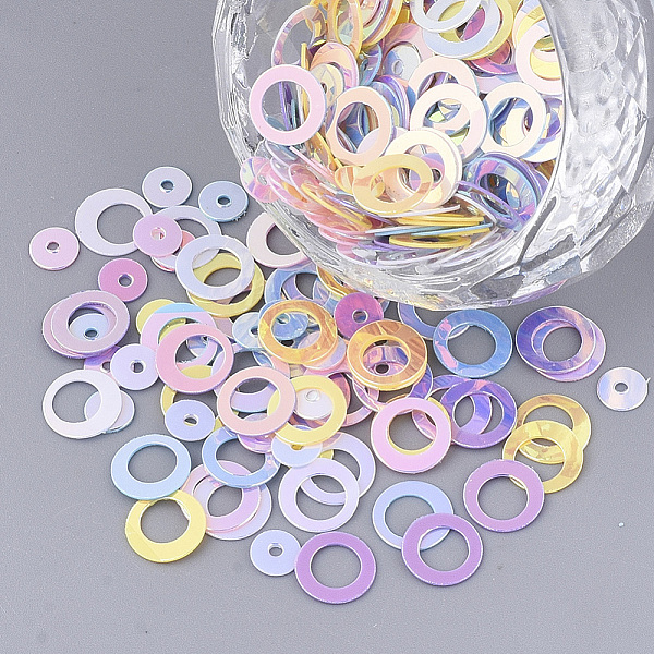 PandaHall Ornament Accessories, PVC Plastic Paillette/Sequins Beads, Flat Round & Round Ring, Mixed Color, 4~6.5x0.4mm, Hole: 1mm and 4mm..., Multicolor
PandaHall Ornament Accessories, PVC Plastic Paillette/Sequins Beads, Flat Round & Round Ring, Mixed Color, 4~6.5x0.4mm, Hole: 1mm and 4mm..., Multicolor