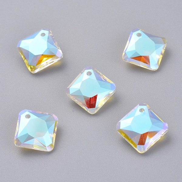 PandaHall Glass Rhinestone Pendants, Faceted, Square/Rhombus, Crystal Shimmer, 11.5x11.5x5mm, Hole: 1.2mm Rhinestone Square Clear
PandaHall Glass Rhinestone Pendants, Faceted, Square/Rhombus, Crystal Shimmer, 11.5x11.5x5mm, Hole: 1.2mm Rhinestone Square Clear