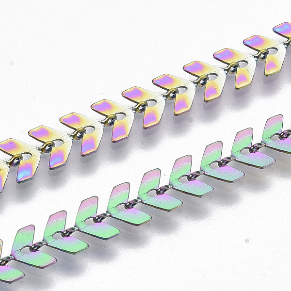 PandaHall Ion Plating(IP) 304 Stainless Steel Cobs Chains, Soldered, Rainbow Color, 6.5x6x0.3mm, about 39.37 inch(1m)/strand 304 Stainless...
PandaHall Ion Plating(IP) 304 Stainless Steel Cobs Chains, Soldered, Rainbow Color, 6.5x6x0.3mm, about 39.37 inch(1m)/strand 304 Stainless...