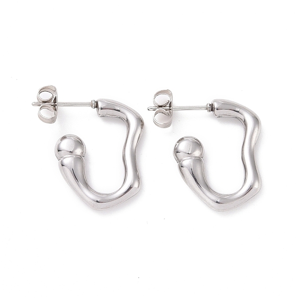 PandaHall 304 Stainless Steel Stud Earring for Women, Hook Shape, Stainless Steel Color, 20x15x3.5mm, Pin: 0.8mm 304 Stainless Steel Others
PandaHall 304 Stainless Steel Stud Earring for Women, Hook Shape, Stainless Steel Color, 20x15x3.5mm, Pin: 0.8mm 304 Stainless Steel Others