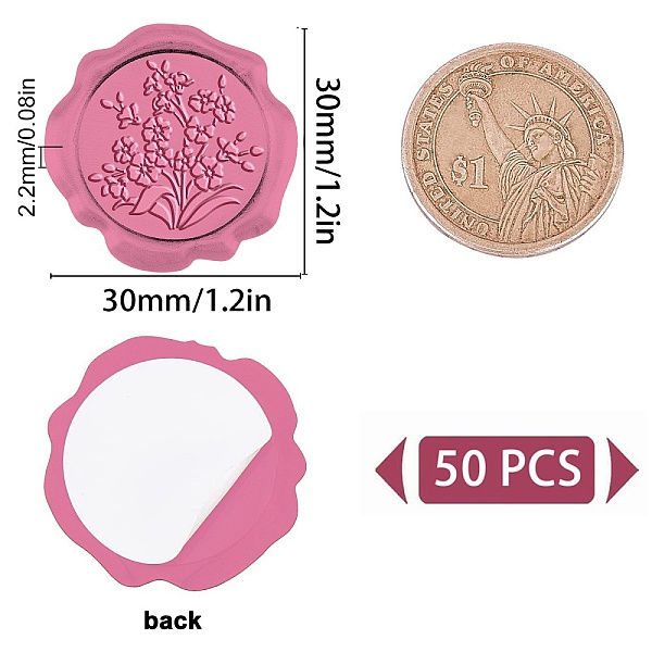 PandaHall CRASPIRE Adhesive Wax Seal Stickers, Envelope Seal Decoration, for Craft Scrapbook DIY Gift, Pale Violet Red, Floral Pattern, 3cm...
PandaHall CRASPIRE Adhesive Wax Seal Stickers, Envelope Seal Decoration, for Craft Scrapbook DIY Gift, Pale Violet Red, Floral Pattern, 3cm...