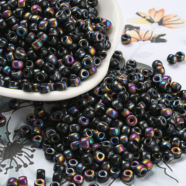 PandaHall Iris Glass Seed Beads, Half Plated, Two Tone, Round, Old Rose, 6/0, 4x3mm, Hole: 1.4mm Glass
PandaHall Iris Glass Seed Beads, Half Plated, Two Tone, Round, Old Rose, 6/0, 4x3mm, Hole: 1.4mm Glass