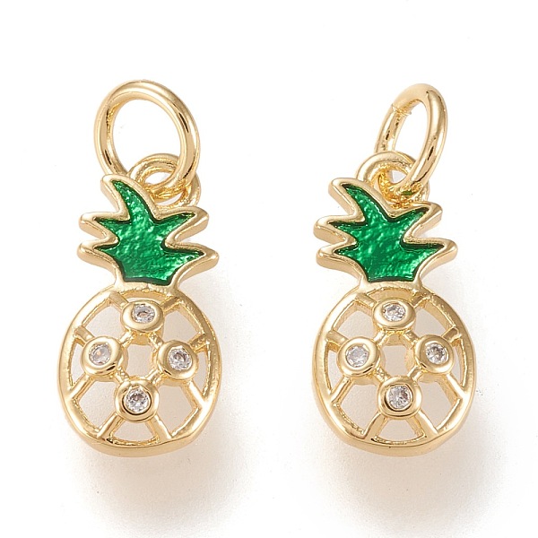 PandaHall Brass Micro Pave Clear Cubic Zirconia Charms, with Enamel, Long-Lasting Plated, Pineapple, Golden, 13x6.5x2.4mm, Jump Ring...
PandaHall Brass Micro Pave Clear Cubic Zirconia Charms, with Enamel, Long-Lasting Plated, Pineapple, Golden, 13x6.5x2.4mm, Jump Ring...