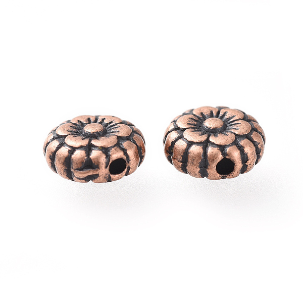 PandaHall Tibetan Style Beads, Zinc Alloy, Lead Free & Nickel Free & Cadmium Free, Flower, Red Copper Color, 7.5mm in diameter, 3.5mm thick...
PandaHall Tibetan Style Beads, Zinc Alloy, Lead Free & Nickel Free & Cadmium Free, Flower, Red Copper Color, 7.5mm in diameter, 3.5mm thick...