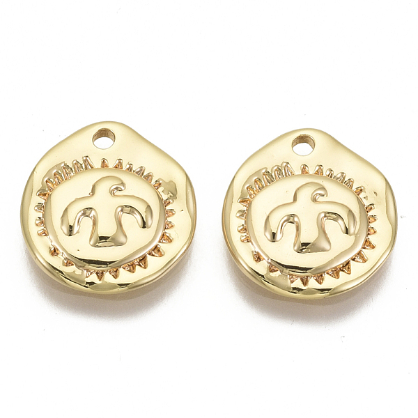 PandaHall Brass Pendants, Flat Round, Nickel Free, Real 18K Gold Plated, 15x13.5x2.5mm, Hole: 1.5mm Brass Flat Round
PandaHall Brass Pendants, Flat Round, Nickel Free, Real 18K Gold Plated, 15x13.5x2.5mm, Hole: 1.5mm Brass Flat Round