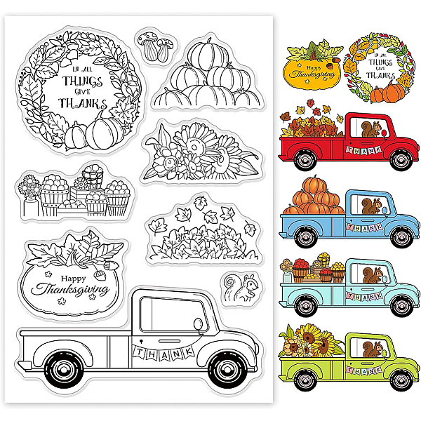 PandaHall PVC Plastic Stamps, for DIY Scrapbooking, Photo Album Decorative, Cards Making, Stamp Sheets, Thanksgiving Day Themed Pattern...
PandaHall PVC Plastic Stamps, for DIY Scrapbooking, Photo Album Decorative, Cards Making, Stamp Sheets, Thanksgiving Day Themed Pattern...