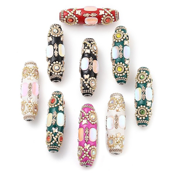 PandaHall Handmade Indonesia Beads, with Iron, ABS Plastic, Resin and Glass, Long Oval, Mixed Color, 59x21mm, Hole: 4.8mm Polymer Clay Oval..., Multicolor
PandaHall Handmade Indonesia Beads, with Iron, ABS Plastic, Resin and Glass, Long Oval, Mixed Color, 59x21mm, Hole: 4.8mm Polymer Clay Oval..., Multicolor