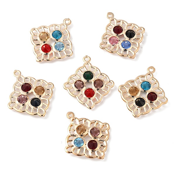 PandaHall Iron with Glass Pendants, Hollow Rhombus Charm, Mixed Color, 32x28x5mm, Hole: 1.6mm Iron+Glass Rhombus Multicolor
PandaHall Iron with Glass Pendants, Hollow Rhombus Charm, Mixed Color, 32x28x5mm, Hole: 1.6mm Iron+Glass Rhombus Multicolor