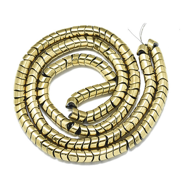 PandaHall Electroplate Non-magnetic Synthetic Hematite Beads Strands, Twist Flat Round, Real 18K Gold Plated, 4x3mm, Hole: 1mm, about...
PandaHall Electroplate Non-magnetic Synthetic Hematite Beads Strands, Twist Flat Round, Real 18K Gold Plated, 4x3mm, Hole: 1mm, about...