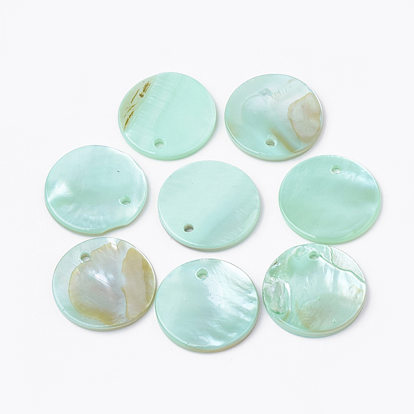 PandaHall Freshwater Shell Pendants, Dyed, Flat Round, Pale Turquoise, 16x1.5~2mm, Hole: 1.4mm Freshwater Shell Flat Round Cyan
PandaHall Freshwater Shell Pendants, Dyed, Flat Round, Pale Turquoise, 16x1.5~2mm, Hole: 1.4mm Freshwater Shell Flat Round Cyan