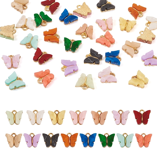 PandaHall 30Pcs 15Colors Acrylic Charms, with Alloy Finding, Butterfly Charm, Mixed Color, 13x14x3mm, Hole: 2mm, 2pcs/color Alloy+Acrylic..., Multicolor
PandaHall 30Pcs 15Colors Acrylic Charms, with Alloy Finding, Butterfly Charm, Mixed Color, 13x14x3mm, Hole: 2mm, 2pcs/color Alloy+Acrylic..., Multicolor
