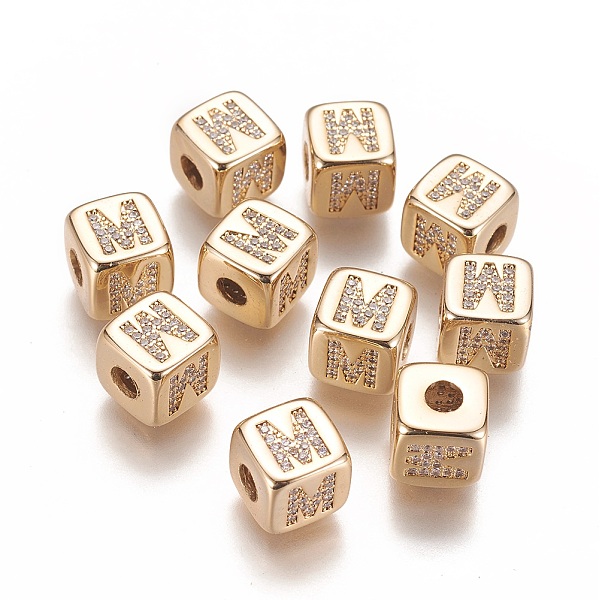 PandaHall Brass Micro Pave Cubic Zirconia Beads, Horizontal Hole, Real 18K Gold Plated, Long-Lasting Plated, Cube with Letter, Clear...
PandaHall Brass Micro Pave Cubic Zirconia Beads, Horizontal Hole, Real 18K Gold Plated, Long-Lasting Plated, Cube with Letter, Clear...