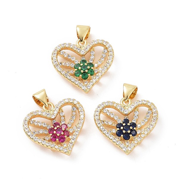PandaHall Brass Micro Pave Cubic Zirconia Pendants, Real 18K Gold Plated, Hollow Heart with Flower Charm, Mixed Color, 17.5x18x4mm, Hole..., Multicolor
PandaHall Brass Micro Pave Cubic Zirconia Pendants, Real 18K Gold Plated, Hollow Heart with Flower Charm, Mixed Color, 17.5x18x4mm, Hole..., Multicolor
