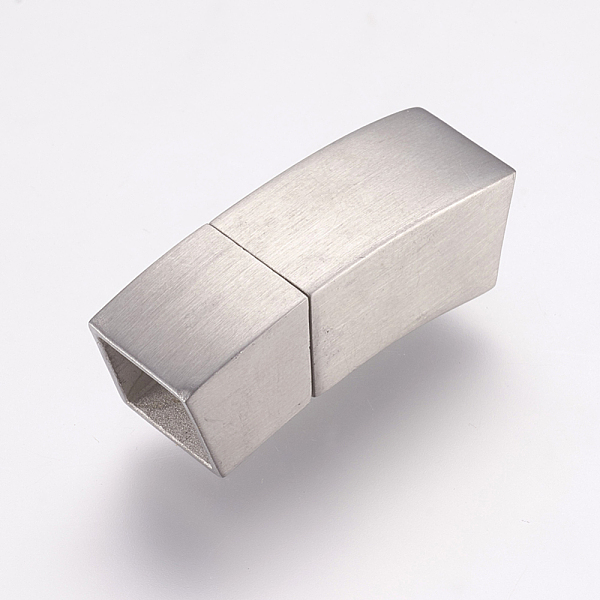 PandaHall 304 Stainless Steel Magnetic Clasps with Glue-in Ends, Cuboid, Frosted, Stainless Steel Color, 29x10x10mm, Hole: 8x8mm Stainless...
PandaHall 304 Stainless Steel Magnetic Clasps with Glue-in Ends, Cuboid, Frosted, Stainless Steel Color, 29x10x10mm, Hole: 8x8mm Stainless...