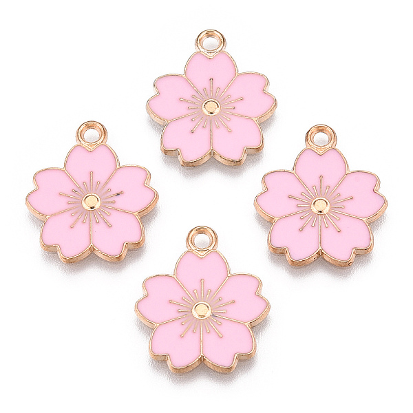 PandaHall Alloy Enamel Pendants, Sakura Flower, Light Gold, Pearl Pink, 20.5x17.5x1.5mm, Hole: 2mm Alloy+Enamel Flower Pink
PandaHall Alloy Enamel Pendants, Sakura Flower, Light Gold, Pearl Pink, 20.5x17.5x1.5mm, Hole: 2mm Alloy+Enamel Flower Pink