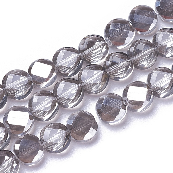 PandaHall Electroplate Glass Beads Strands, Faceted, Flat Round, Pearl Luster Plated, Gray, 8~8.5x4~4.5mm, Hole: 1mm, about 70~72pcs/strand...
PandaHall Electroplate Glass Beads Strands, Faceted, Flat Round, Pearl Luster Plated, Gray, 8~8.5x4~4.5mm, Hole: 1mm, about 70~72pcs/strand...