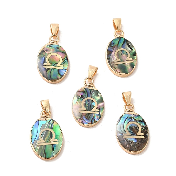 PandaHall Constellation Natural Paua Shell Pendants, Golden Tone Brass Oval Charms, Libra, 22x13x3~3.5mm, Hole: 6x3mm Paua Shell Libra
PandaHall Constellation Natural Paua Shell Pendants, Golden Tone Brass Oval Charms, Libra, 22x13x3~3.5mm, Hole: 6x3mm Paua Shell Libra