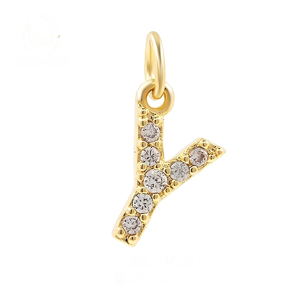 PandaHall Brass Cubic Zirconia Pendants with Jump Rings, Real 18K Gold Plated, Letter Y, 16x8.5x2.2mm, Hole: 2.8mm Brass+Cubic Zirconia..., Clear
PandaHall Brass Cubic Zirconia Pendants with Jump Rings, Real 18K Gold Plated, Letter Y, 16x8.5x2.2mm, Hole: 2.8mm Brass+Cubic Zirconia..., Clear