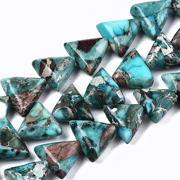 PandaHall Natural Imperial Jasper Beads Strands, Triangle, Dyed, 9~10x10.5x4.5mm, Hole: 1.4mm, about 47pcs/strand, 15.94 inch(40.5cm)...
PandaHall Natural Imperial Jasper Beads Strands, Triangle, Dyed, 9~10x10.5x4.5mm, Hole: 1.4mm, about 47pcs/strand, 15.94 inch(40.5cm)...