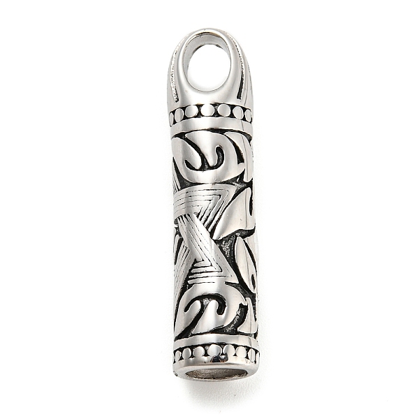 PandaHall 304 Stainless Steel Pendants, Column Charm, Antique Silver, 38x9mm, Hole: 6.8x4.8mm 304 Stainless Steel Column
PandaHall 304 Stainless Steel Pendants, Column Charm, Antique Silver, 38x9mm, Hole: 6.8x4.8mm 304 Stainless Steel Column