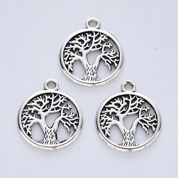 PandaHall Tibetan Style Alloy Pendants, Cadmium Free & Lead Free, Flat Round with Tree of Life, Antique Silver, 18.5x15.5x1.5mm, Hole: 1.6mm...
PandaHall Tibetan Style Alloy Pendants, Cadmium Free & Lead Free, Flat Round with Tree of Life, Antique Silver, 18.5x15.5x1.5mm, Hole: 1.6mm...