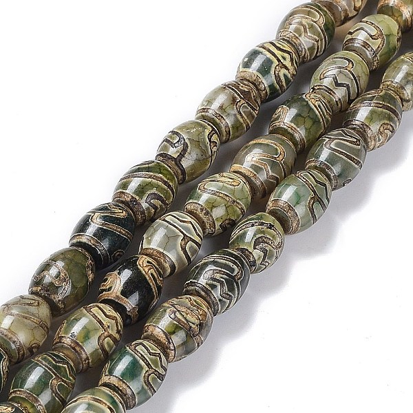 PandaHall Tibetan Style dZi Beads Strands, Natural Agate Beads, Dyed & Heated, Oval, Lotus Pattern, 13~14x9.5~10mm, Hole: 1.2mm, about...
PandaHall Tibetan Style dZi Beads Strands, Natural Agate Beads, Dyed & Heated, Oval, Lotus Pattern, 13~14x9.5~10mm, Hole: 1.2mm, about...