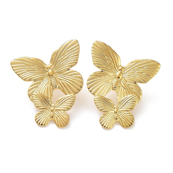 PandaHall 304 Stainless Steel Butterfly Stud Earrings, Golden, 37.5x32mm 304 Stainless Steel Butterfly
PandaHall 304 Stainless Steel Butterfly Stud Earrings, Golden, 37.5x32mm 304 Stainless Steel Butterfly