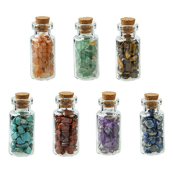 PandaHall Transparent Glass Wishing Bottle Decoration, Wicca Gem Stones Balancing, with Chakra Synthetic & Natural Mix Gemstone Beads Drift...
PandaHall Transparent Glass Wishing Bottle Decoration, Wicca Gem Stones Balancing, with Chakra Synthetic & Natural Mix Gemstone Beads Drift...