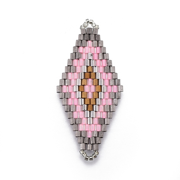 PandaHall MIYUKI & TOHO Handmade Japanese Seed Beads Links, Loom Pattern, Rhombus, Pink, 43~44.1x19.4~20.2x1.6~1.8mm, Hole: 1.6~1.8mm Glass...
PandaHall MIYUKI & TOHO Handmade Japanese Seed Beads Links, Loom Pattern, Rhombus, Pink, 43~44.1x19.4~20.2x1.6~1.8mm, Hole: 1.6~1.8mm Glass...