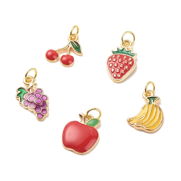 PandaHall Alloy Enamel Pendants, with Jump Rings, Light Gold, Banana & Apple & Strawberry, Mixed Color, 13~17x9~12x2~2.5mm Alloy+Enamel..., Multicolor
PandaHall Alloy Enamel Pendants, with Jump Rings, Light Gold, Banana & Apple & Strawberry, Mixed Color, 13~17x9~12x2~2.5mm Alloy+Enamel..., Multicolor
