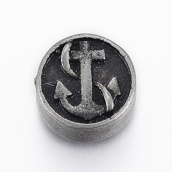 PandaHall 304 Stainless Steel Beads, Flat Round with Anchor and Helm, Antique Silver, 10.5x5mm, Hole: 2mm 304 Stainless Steel Flat Round
PandaHall 304 Stainless Steel Beads, Flat Round with Anchor and Helm, Antique Silver, 10.5x5mm, Hole: 2mm 304 Stainless Steel Flat Round