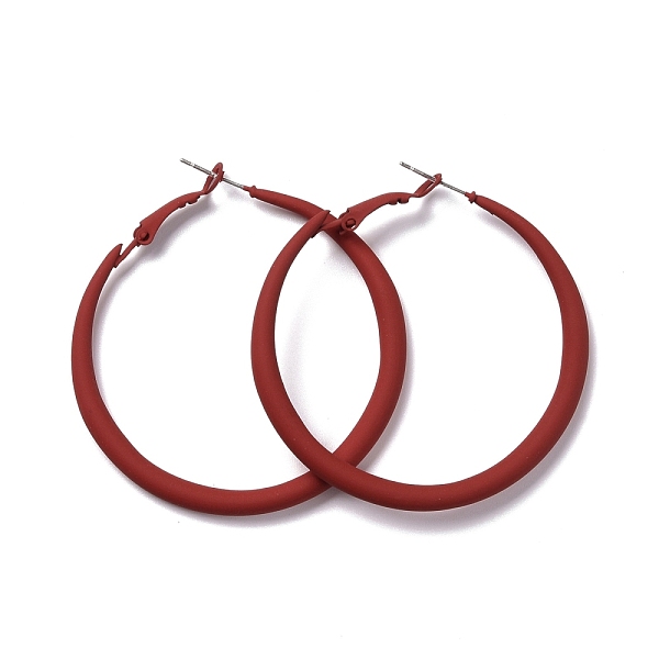 PandaHall Alloy Big Hoop Earrings for Women, Spray Earrings with 925 Sterling Silver Pin, Red, 6 Gauge, 50x4mm, Pin: 0.6mm Alloy Ring Red
PandaHall Alloy Big Hoop Earrings for Women, Spray Earrings with 925 Sterling Silver Pin, Red, 6 Gauge, 50x4mm, Pin: 0.6mm Alloy Ring Red