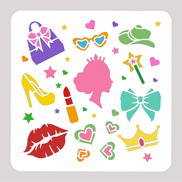 PandaHall PET Hollow Out Drawing Painting Stencils, for DIY Scrapbook, Photo Album, Mixed Shapes, 300x300mm Plastic Mixed Shapes
PandaHall PET Hollow Out Drawing Painting Stencils, for DIY Scrapbook, Photo Album, Mixed Shapes, 300x300mm Plastic Mixed Shapes