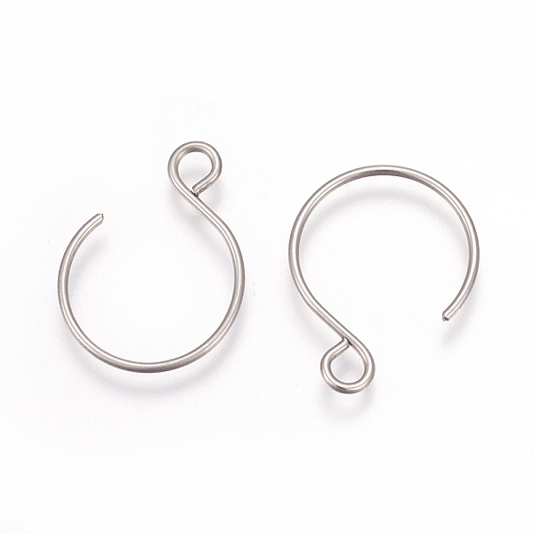 PandaHall 304 Stainless Steel Earring Hooks, Ear Wire, with Horizontal Loop, Stainless Steel Color, 19x15mm, Hole: 2mm, 20 Gauge, Pin: 0.8mm...
PandaHall 304 Stainless Steel Earring Hooks, Ear Wire, with Horizontal Loop, Stainless Steel Color, 19x15mm, Hole: 2mm, 20 Gauge, Pin: 0.8mm...