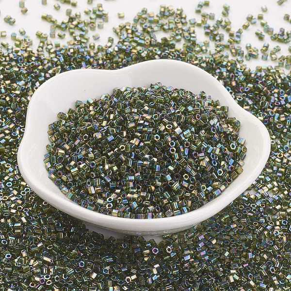 PandaHall TOHO Japanese Seed Beads, 11/0, Two Cut Hexagon, Transparent Rainbow , (180) Transparent AB Olivine, 2x2mm, Hole: 0.6mm, about..., Green
PandaHall TOHO Japanese Seed Beads, 11/0, Two Cut Hexagon, Transparent Rainbow , (180) Transparent AB Olivine, 2x2mm, Hole: 0.6mm, about..., Green