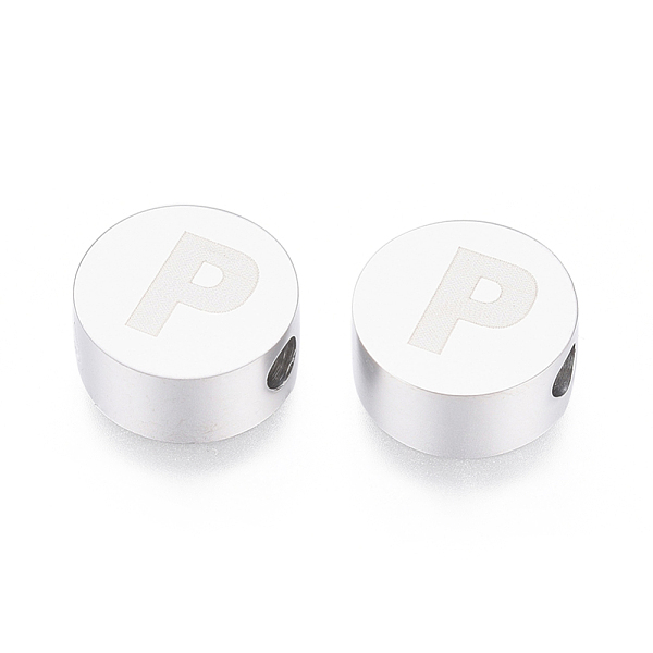 PandaHall 304 Stainless Steel Beads, Flat Round with Letter, Letter.P, 10x4.5mm, Hole: 2mm 304 Stainless Steel Letter P
PandaHall 304 Stainless Steel Beads, Flat Round with Letter, Letter.P, 10x4.5mm, Hole: 2mm 304 Stainless Steel Letter P