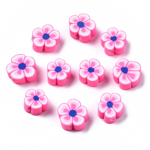 PandaHall Handmade Polymer Clay Beads, Flower, Hot Pink, 7~10x7~11x3~5mm, Hole: 1.6mm Polymer Clay Flower
PandaHall Handmade Polymer Clay Beads, Flower, Hot Pink, 7~10x7~11x3~5mm, Hole: 1.6mm Polymer Clay Flower