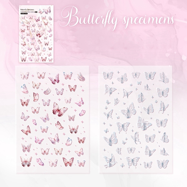 PandaHall 2 Sheets Butterfly PET Waterproof Self Adhesive Stickers, Silver Stamping Butterfly Decals, for DIY Scrapbooking, Photo Album...
PandaHall 2 Sheets Butterfly PET Waterproof Self Adhesive Stickers, Silver Stamping Butterfly Decals, for DIY Scrapbooking, Photo Album...