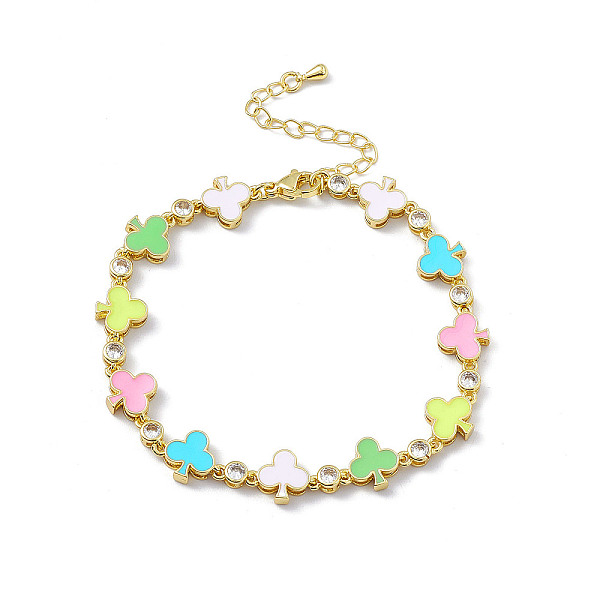 PandaHall Colorful Enamel Ace & Cubic Zirconia Link Chain Bracelet, Brass Jewelry for Women, Golden, 7-5/8 inch(19.4cm) Cubic Zirconia
PandaHall Colorful Enamel Ace & Cubic Zirconia Link Chain Bracelet, Brass Jewelry for Women, Golden, 7-5/8 inch(19.4cm) Cubic Zirconia
