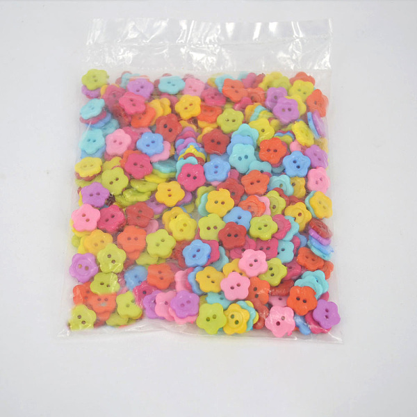 PandaHall Mixed Color Plum Blossom Shape Buttons, ABS Plastic Sewing Button, about 15mm in diameter, hole: 2mm Plastic Flower Multicolor
PandaHall Mixed Color Plum Blossom Shape Buttons, ABS Plastic Sewing Button, about 15mm in diameter, hole: 2mm Plastic Flower Multicolor